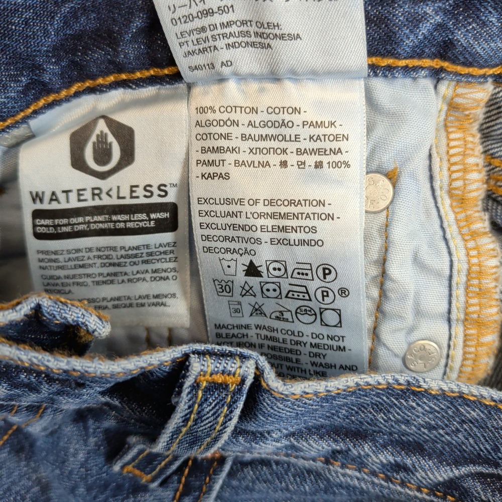 Levis Premium 501 Original Straight Leg Jeans Med Wash W25 L32 Rigid 100% Cotton - Picture 4 of 10